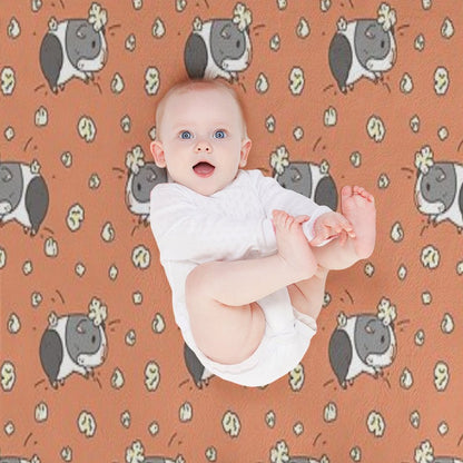 Guinea Pig Pattern, Popcorning Throw Blanket