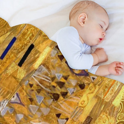 Adele Bloch-Bauer I - Detail by Gustav Klimt Gold Throw Blanket