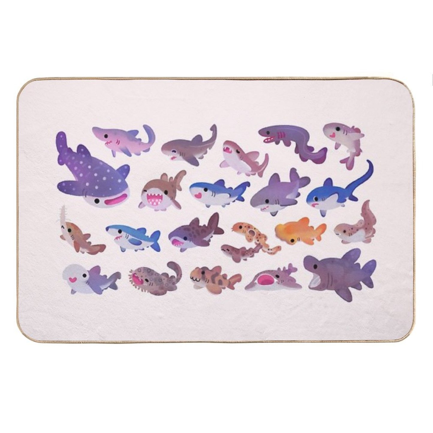 Shark Day - Pastel Bath Mat