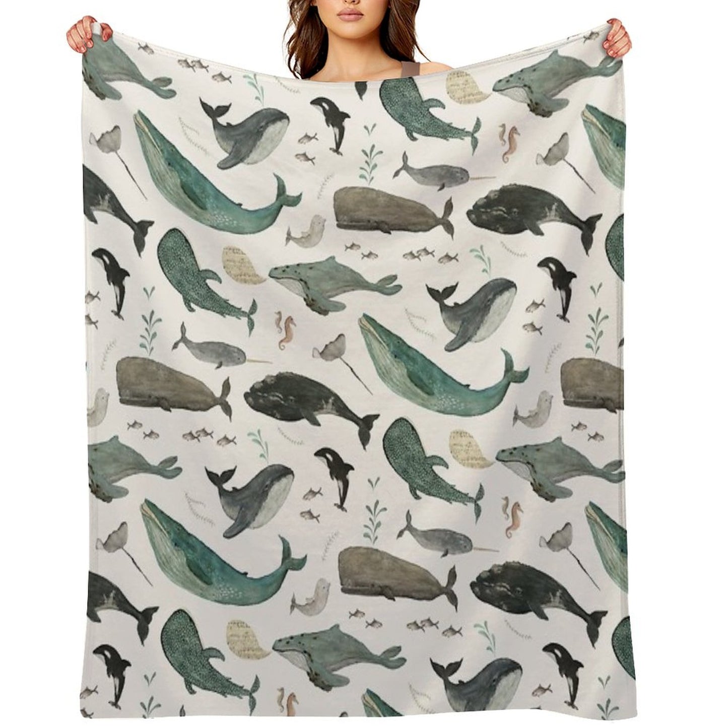 Whale Song Throw Blanket