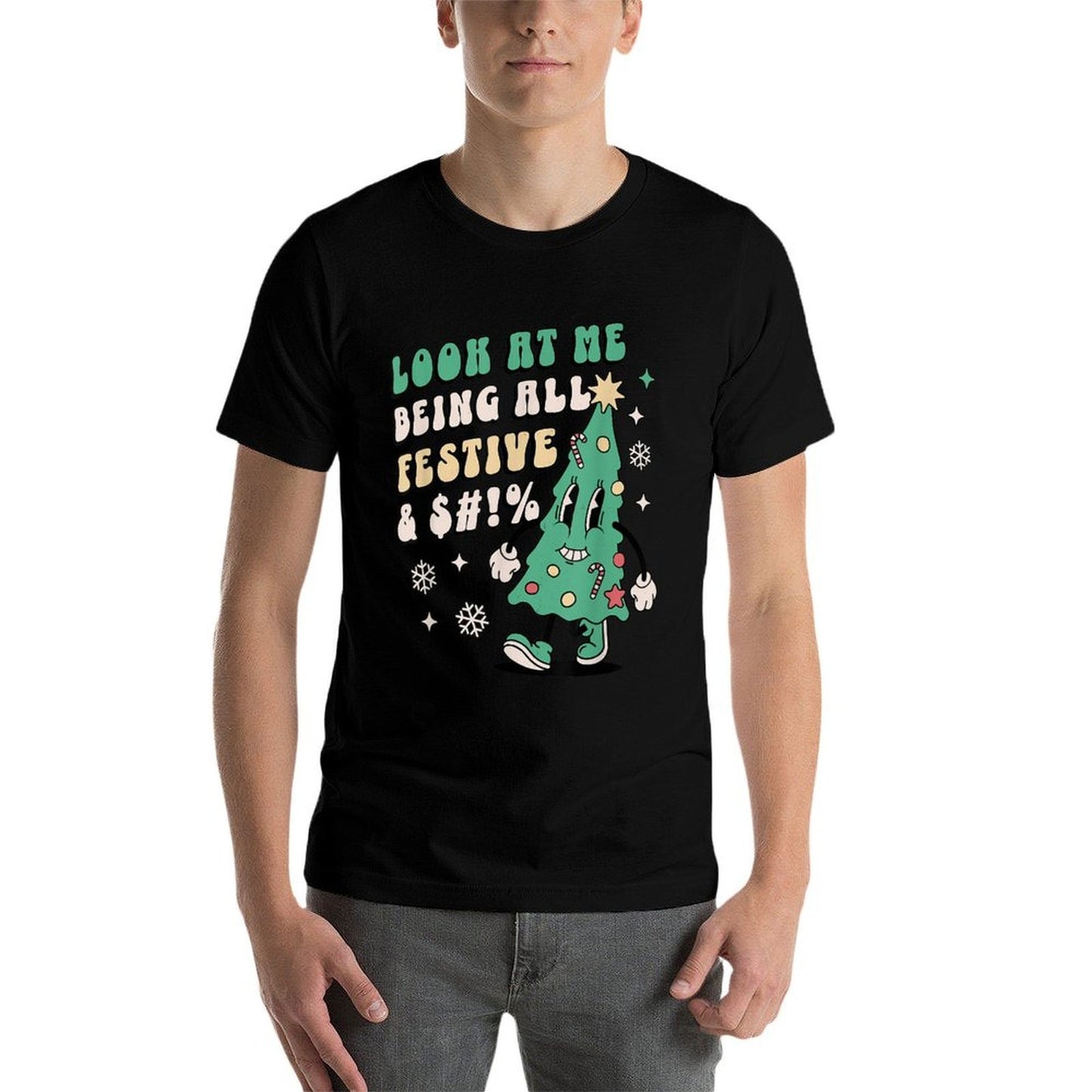 Look At Me Being All Festive - Funny Retro Christmas Tree  Classic T-Shirt