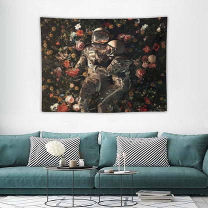Astronaut Garden Delights II Tapestry