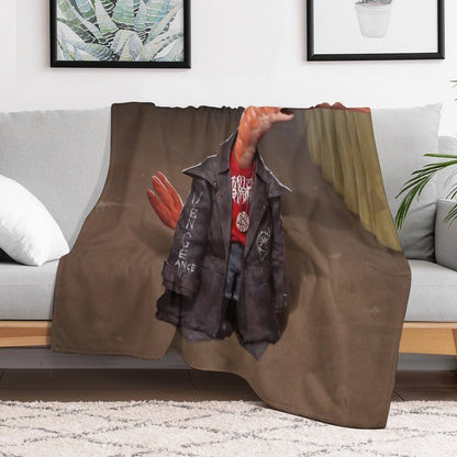 Shrimp Smiling Friends Throw Blanket