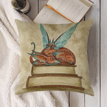 Nap Time Linen Throw Pillow Cover