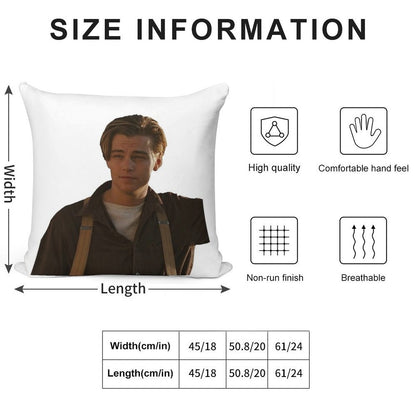 Jack Dawson from Titanic Soft Shrink-Resistant Throw Pillow