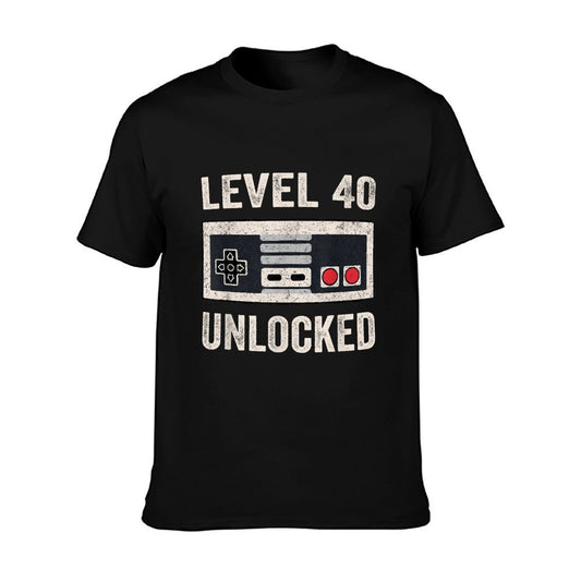 Level 40 Unlocked Video Gamer 40th Birthday Gift T-Shirt
