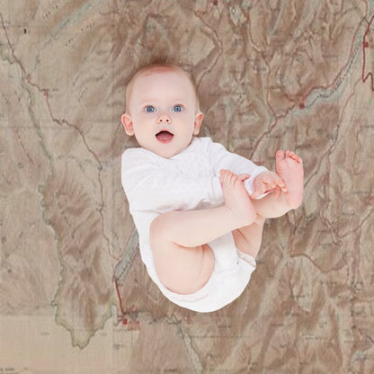 Old Glacier National Park Map (1914) Vintage Montana Natural Reserve Atlas Throw Blanket