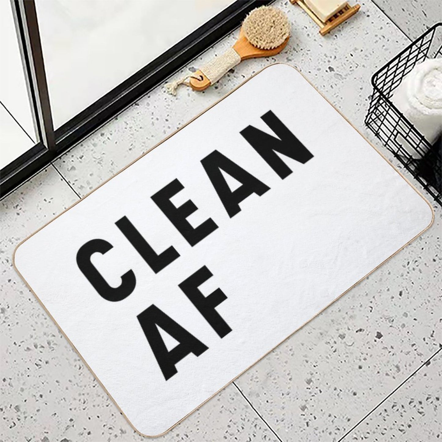 Clean AF - Funny Saying Bath Mat