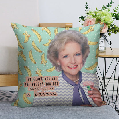 Rose Nylund 2 Linen Throw Pillow Cover