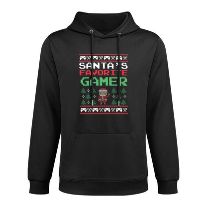 Santa Favorite Gamer Christmas Santa Gaming Gamers Durable Construction Hoodie