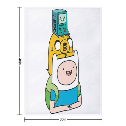 Finn Jake BMO Throw Blanket