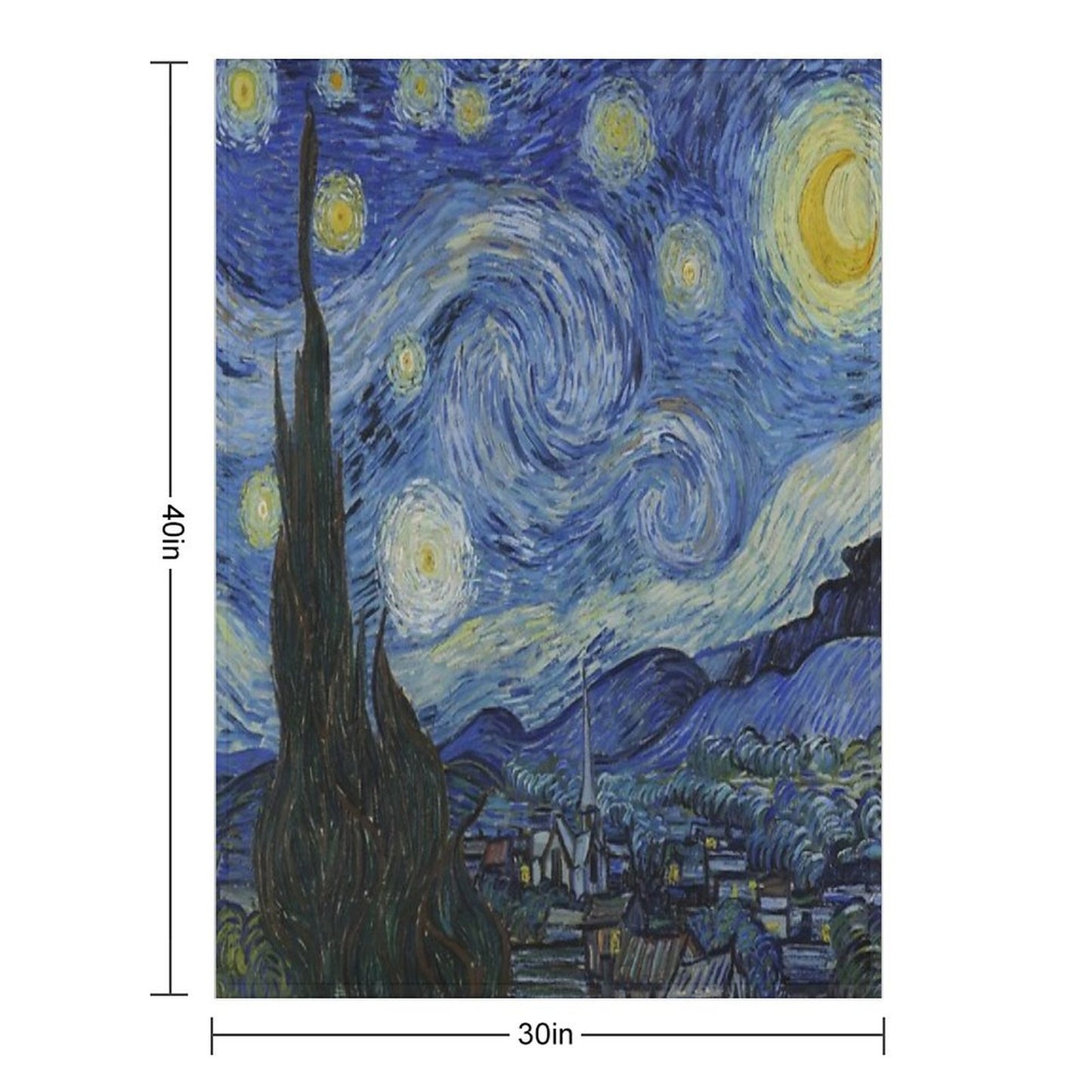 Starry Night (Vincent Van Gogh) Throw Blanket