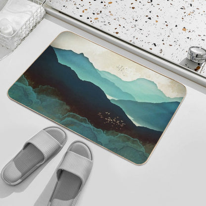 Indigo Mountains Bath Mat