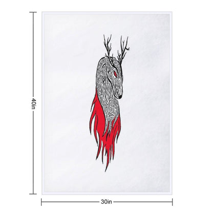 Elder Deer Throw Blanket