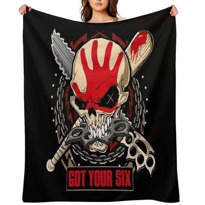 Heavy Skull Metal Throw Blanket