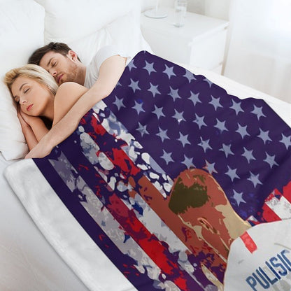 Christian Pulisic USA Poster Throw Blanket