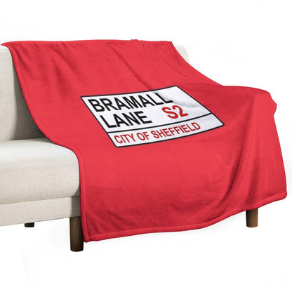 Sheffield Football Team Bramall Lane Street Sign Throw Blanket