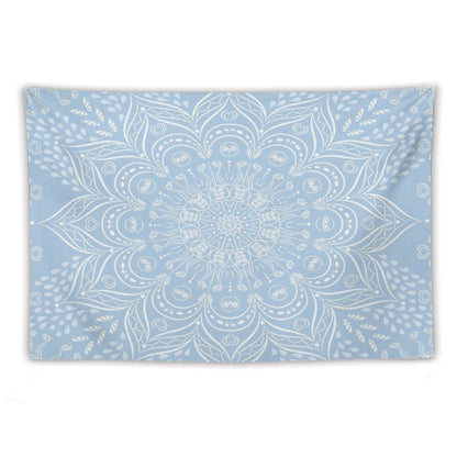 Baby Blue Mandala Pattern Tapestry