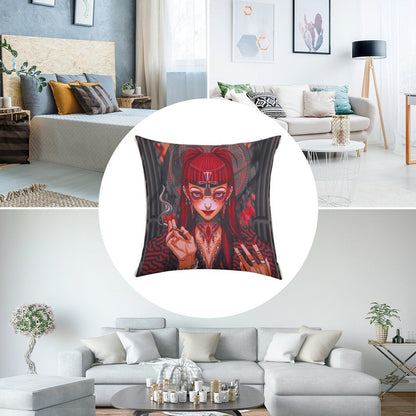 Darkness Linen Throw Pillow Cover