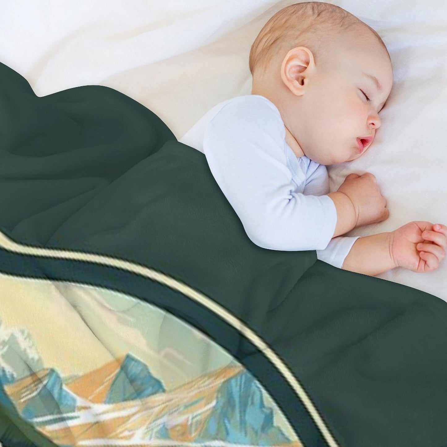 Katmai National Park Illustration Retro Badge Throw Blanket