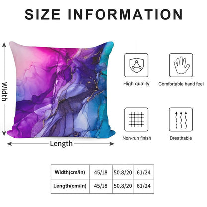 Abstract Vibrant Rainbow Ombre Soft Home Decor Throw Pillow