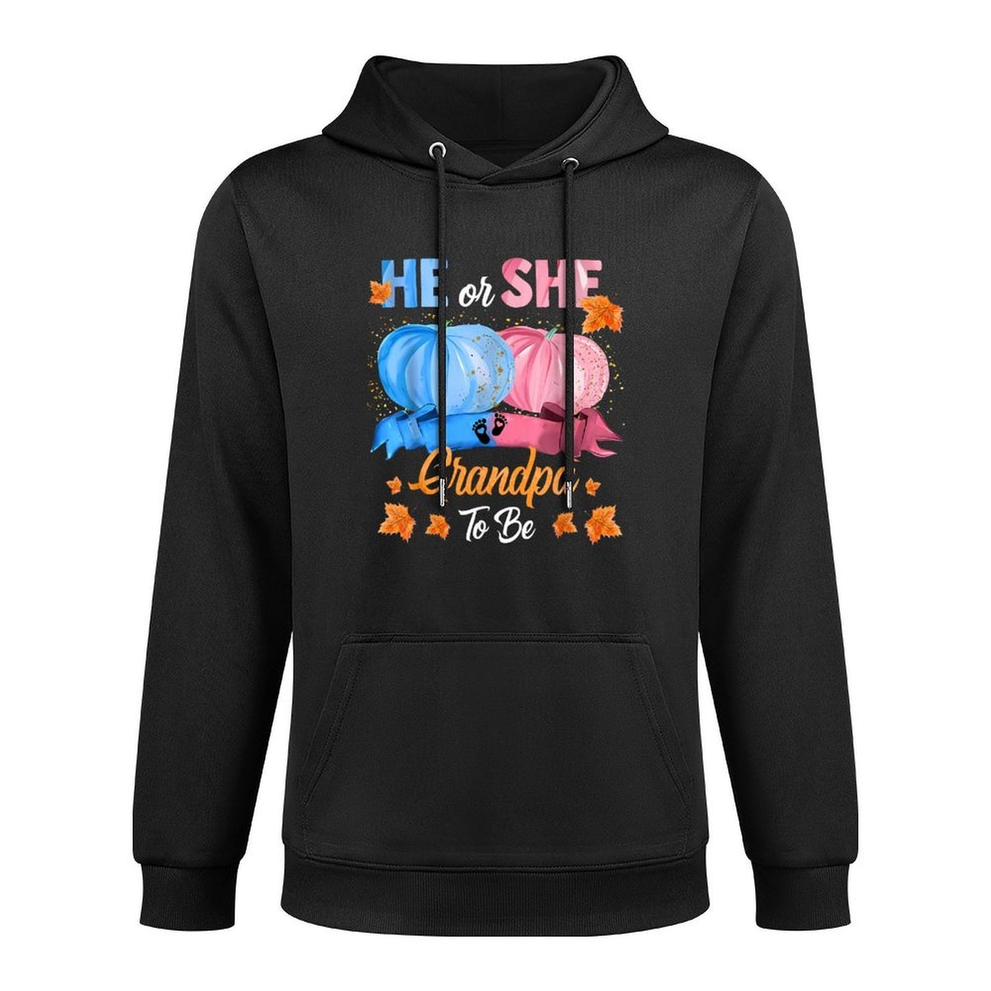 Halloween Pumpkin Gender Reveal He Or She Grandpa To Be Layering Staple Hoodie