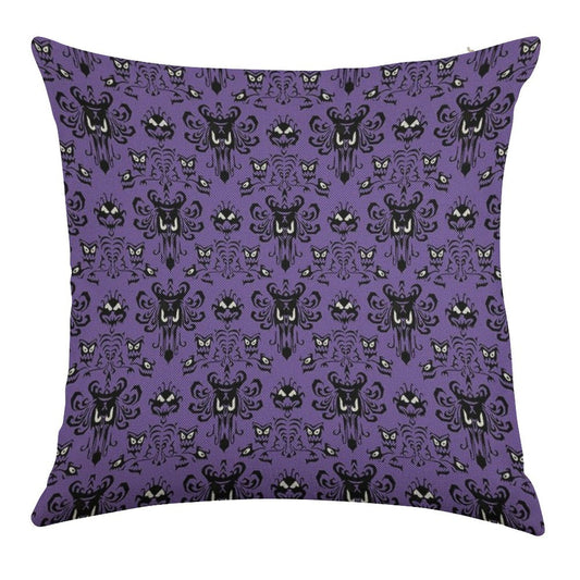 Haunted Mansion Linen Throw Pillow Cover