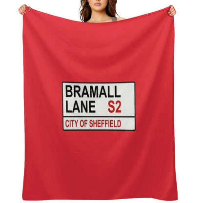 Sheffield Football Team Bramall Lane Street Sign Throw Blanket