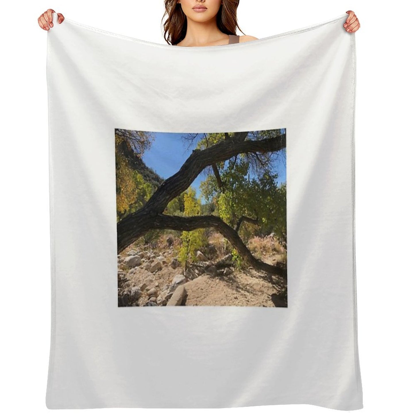 Looking Though A Branch Throw Blanket