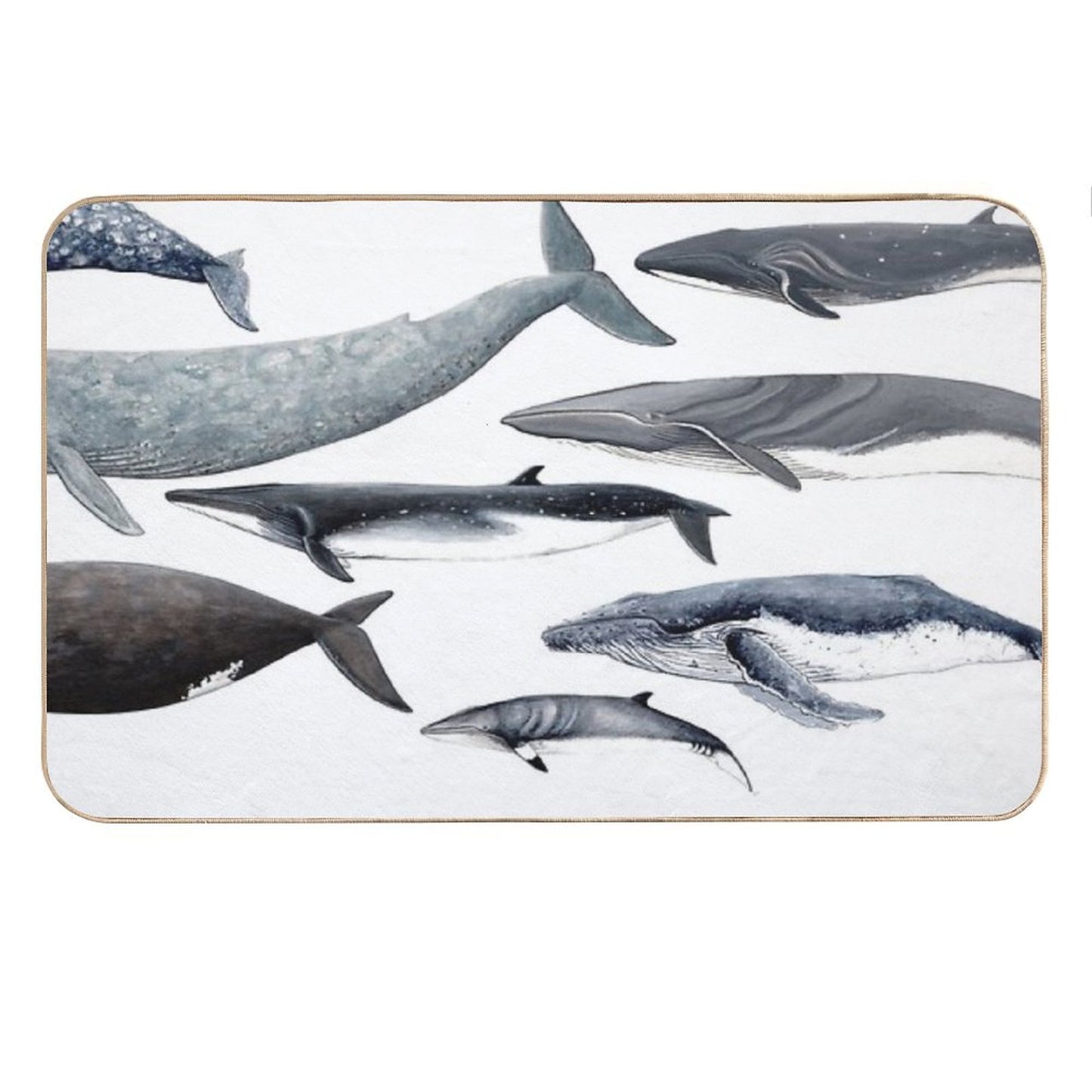 Whales And Right Whale Bath Mat