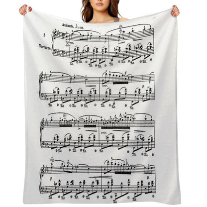 Chopin Nocturne Throw Blanket