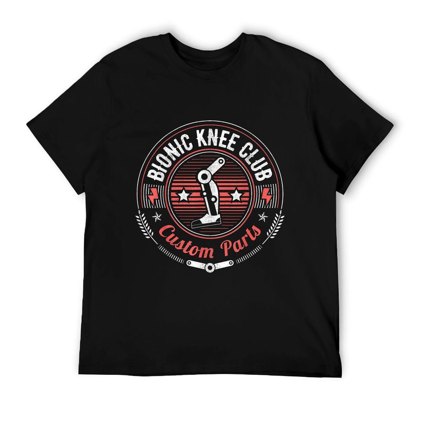 Bionic Knee Club Custom Parts Funny Knee Replacement T-Shirt