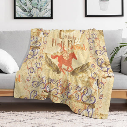 Camp Half Blood on Gold V2 Throw Blanket