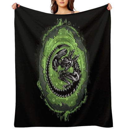 Alien Incubation Throw Blanket