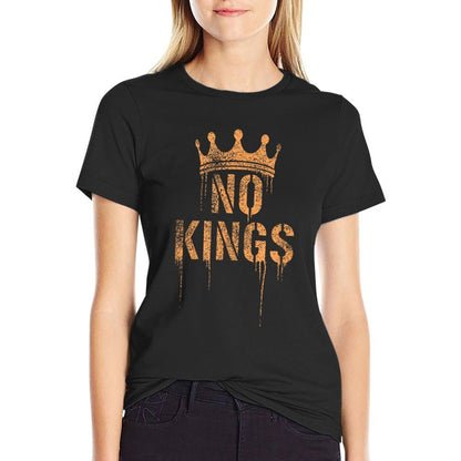 No Kings  Anti-Establishment, Grunge - Political  Slim-fit Cut T-Shirt