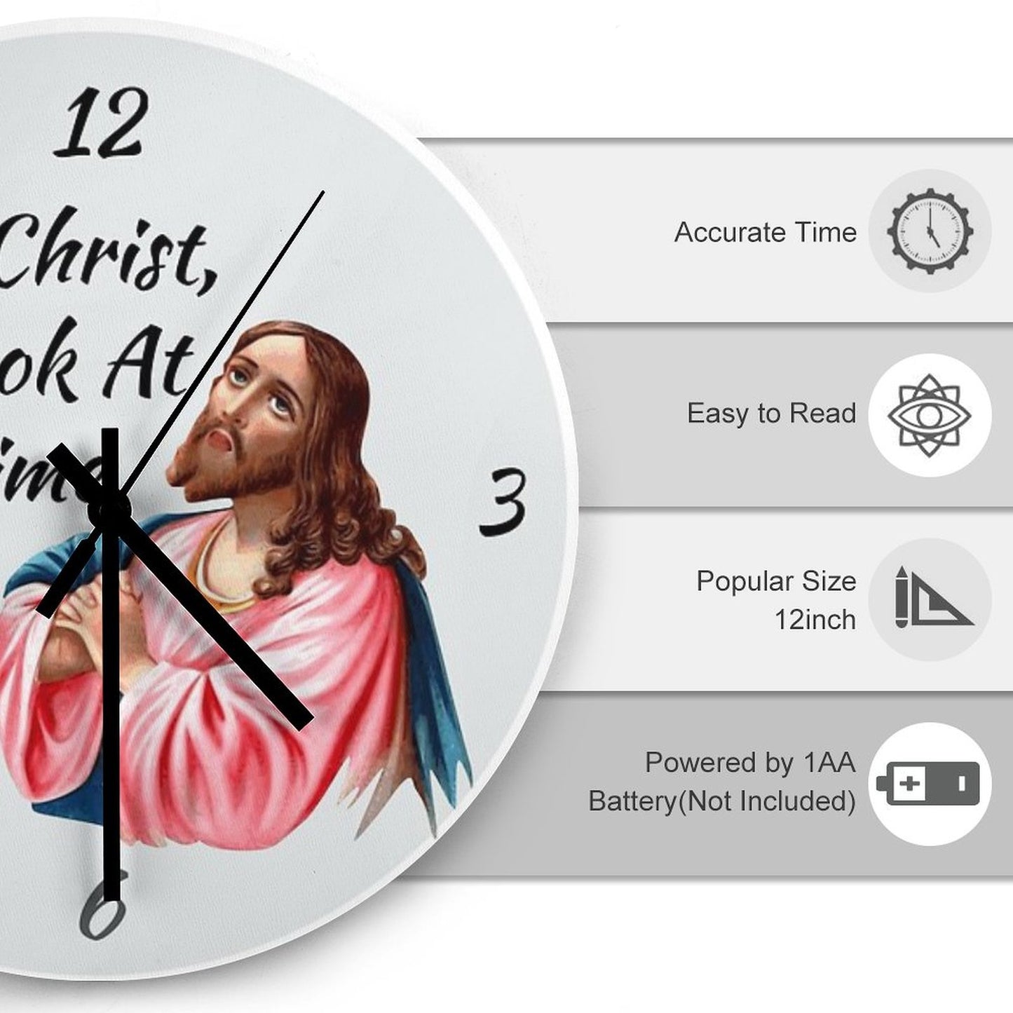Jesus Christ Look At The Time Wall Clock