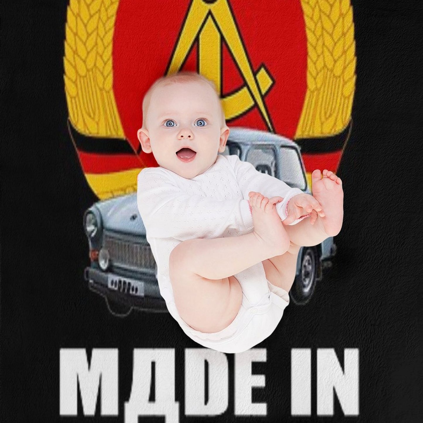 Made in GDR, GDR, East Germany, Trabant, Ossi Throw Blanket