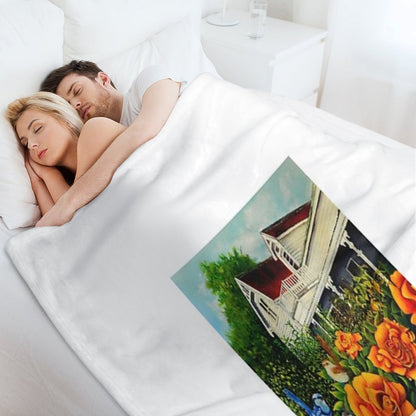 The Rose Gardens. Franklin Tasmania Throw Blanket