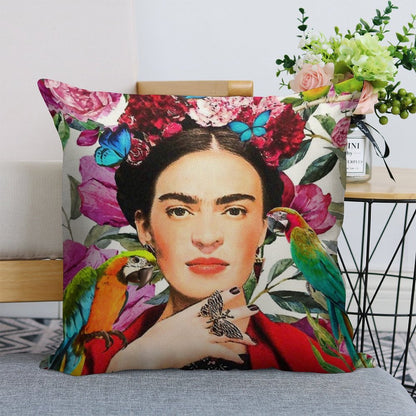 Frida.forever Linen Throw Pillow Cover