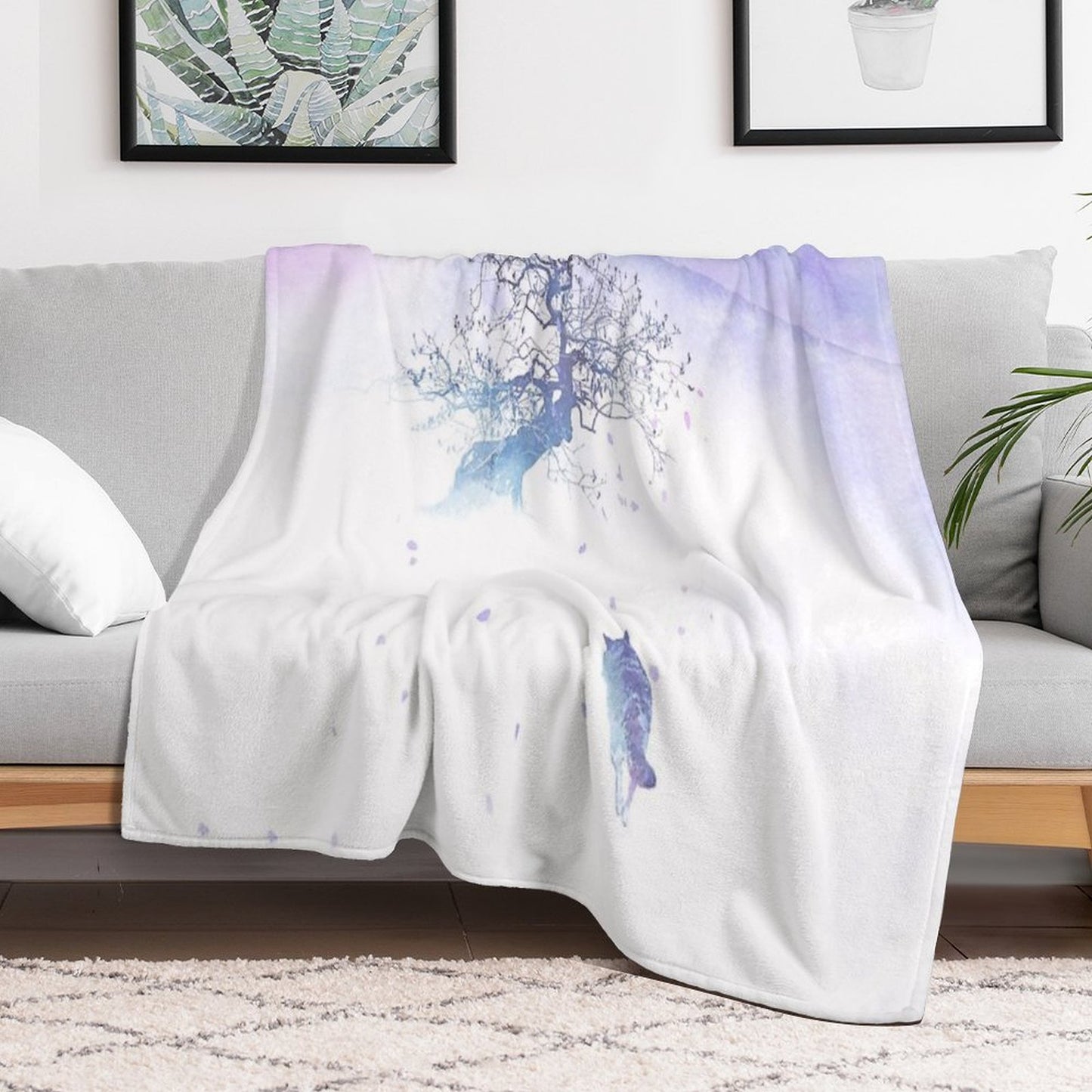 The Long Way to Fuji Throw Blanket