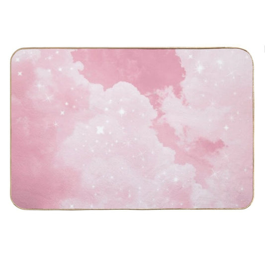 Pink Clouds Sparkling Bath Mat