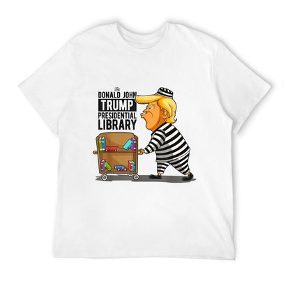 Anti-Trump Library Funny Grey Classic Fit, Crew Neck, - Impeach Trump Apparel  Classic T-Shirt