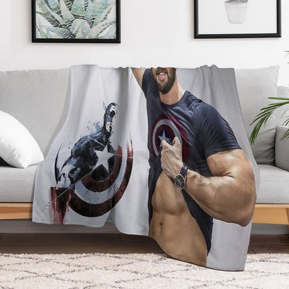 Chris Evans Wallpaper Throw Blanket