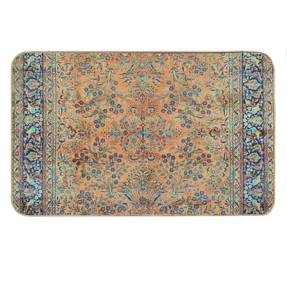 Manchester Kashan Floral Persian Carpet Print Bath Mat
