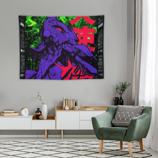 Neon Cyber Genesis Nerv Evangelion Tapestry