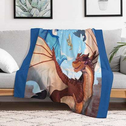 Wings of Fire - Clay And The Dragonets of Destiny Throw Blanket