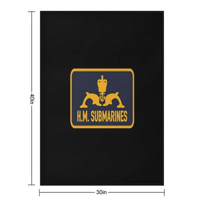 H.M. Submarines Patch Throw Blanket