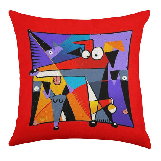 Derpism Linen Throw Pillow Cover