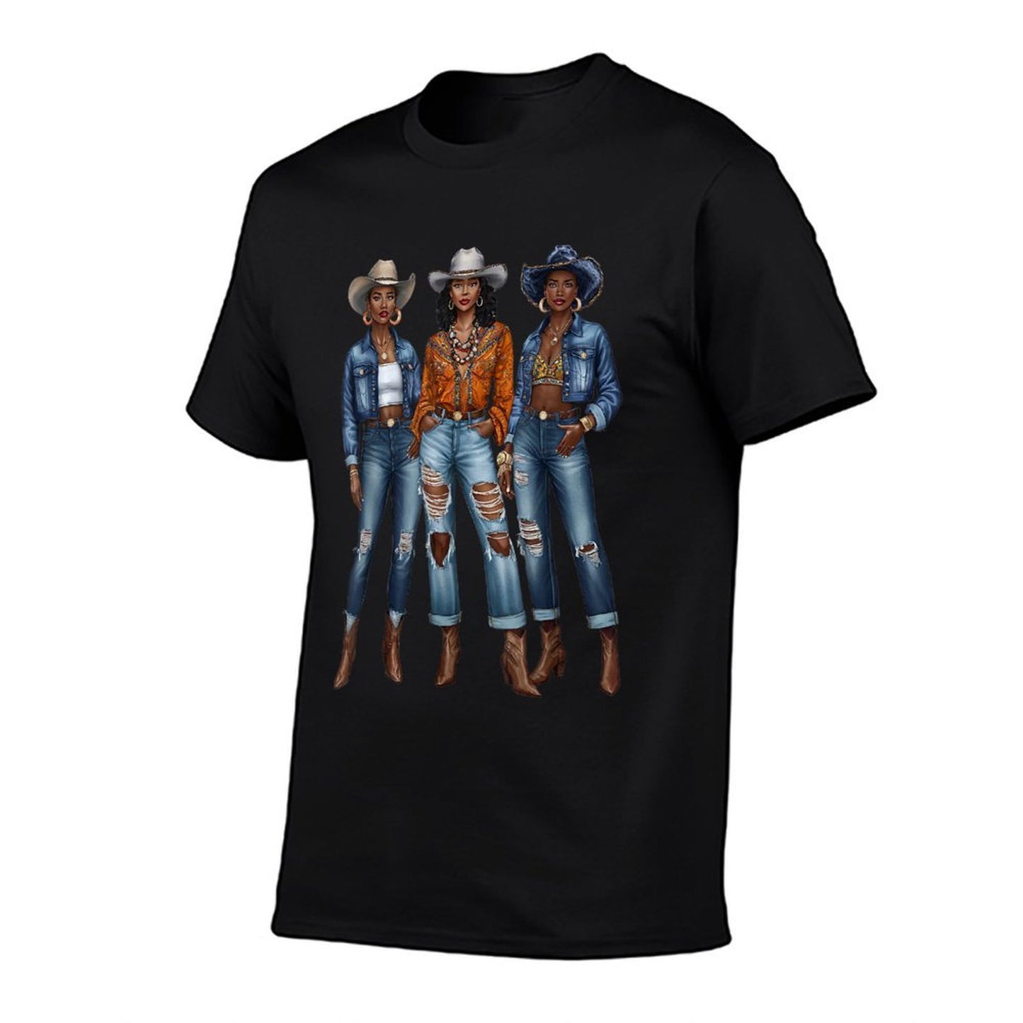 Black Cowgirl Vibes Melanin Black History Texas  Slim-fit Cut T-Shirt
