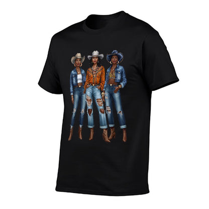 Black Cowgirl Vibes Melanin Black History Texas  Slim-fit Cut T-Shirt